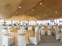 Tente de réception de luxe en alliage d'aluminium pour 500 personnes, chapiteau de mariage extérieur en forme de A, tente pagode pour événements