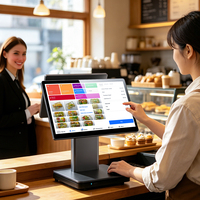 Nouveaux systèmes de point de vente (PDV) à écran tactile fin de 15,6 pouces, compatibles Windows 10 et 11, tout-en-un, caisse enregistreuse, corps métallique