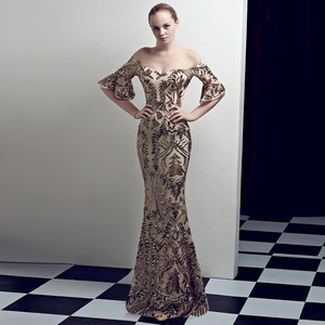 Court Style longue minceur fête annuelle discothèque fête robe <span class=keywords><strong>de</strong></span> mariée robe <span class=keywords><strong>de</strong></span> soirée pour les femmes - Product Image 2