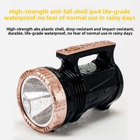 Projecteur LED portable 100W haute puissance, grande portée, lampe de patrouille extérieure rechargeable avec une portée de plus de 500 m