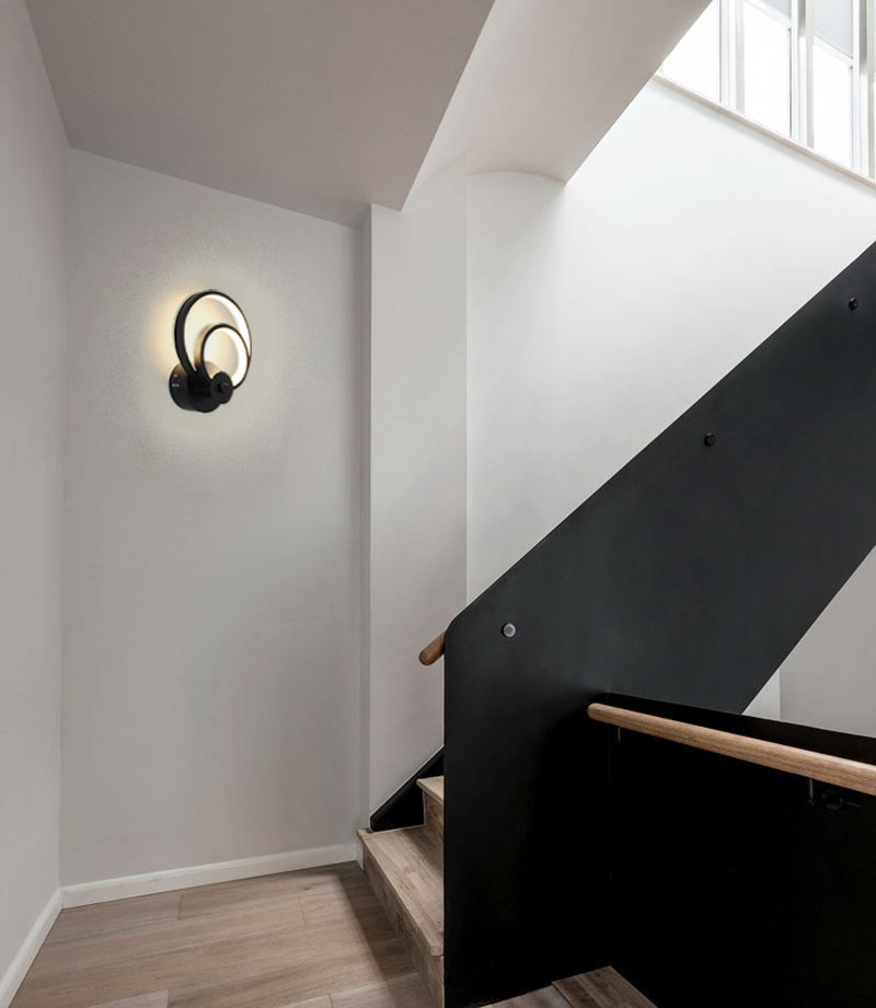 Китайская Фабрика круглые настенные 180-265V Светодиодная лампа одна осветительная головка лестницы настенный светильник для Роскошная обувь золотистого цвета с дома