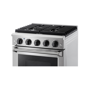 Cuisinière à gaz naturel autoportante 24 pouces 4 brûleurs avec four pour le ménage - Product Image 5