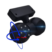 Caméra embarquée GPS 360° étanche avec 6 LED infrarouges, vision nocturne, double objectif, interface USB, petite caméra de recul discrète avec enregistrement