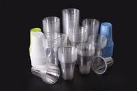 Gobelets en plastique jetables en PET de qualité bouteille, à fond en U, de 90 mm, 10, 12, 14, 16, 20, 24 oz (360 ml), pour Bubble Tea/boissons froides