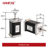 Hanpose 12V 14HS6012 motor paso a paso dos fases 1.2A 0.4N. M 1,8 grados alto par nema14 motor paso a paso para fresadora CNC