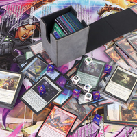 Boîtes de rangement modernes en cuir PU/PVC personnalisables pour jeux de cartes/de société, pour le bureau et la maison