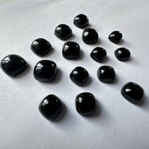 Pierre précieuse en onyx noir naturel, cabochon coussin, qualité AAA, poli à la main, pierres en vrac de 4 mm à 20 mm pour la fabrication de bijoux de luxe - Product Image 3