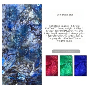 Revêtement mural en pierre d'<span class=keywords><strong>ardoise</strong></span> translucide flexible, ultra-mince, pliable, panneau décoratif pour comptoir de bar, design de mur d'arrière-plan - Product Image 1
