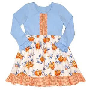 Trasporto di goccia Bambini autunno outfit Bambini Carino Autunno Moderne scarpe da 6 Mesi Del Bambino Di Compleanno di Halloween per bambini ragazze boutique dress