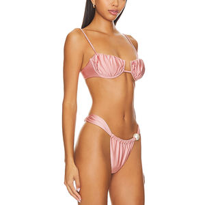 Maillot de bain personnalisé de marque distributeur maillots de bain en tissu brillant bikinis sexy maillots de bain pour femmes - Product Image 2