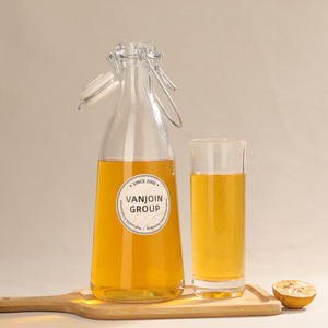 Swing Top chai thủy tinh rõ ràng 1000 ml 32 oz côn bia nước trái cây lấp lánh chai thủy tinh nước với kín Clip Top - Product Image 4