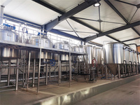 Proyek Peralatan Pabrik Bir Turnkey 2000L, Lini Pembuatan Bir Otomatis Lengkap, Kontrol Otomatis, Pompa Stainless Steel untuk Pabrik Bir Besar