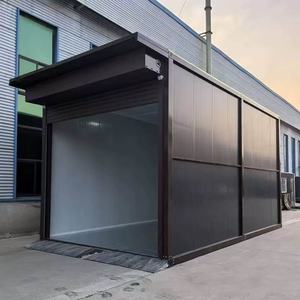 Conteneur en acier moderne de 40 pieds, transformé en <span class=keywords><strong>garage</strong></span>, bureau pliable, chambre, espace commercial, sous-sol, salle à manger, respirant, et adaptable en conteneur maritime de 20 pieds - Product Image 1