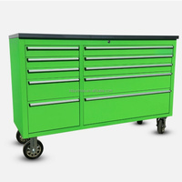 Système de rangement de garage, établi en acier de 55 pouces avec 10 tiroirs, armoire à outils roulante avec outils