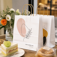 Bolsa de Papel para Restaurante, Bolsa de Fondo Cuadrado, Papel Resistente, para Tiendas de Snacks, Comida para Llevar, Precio de Fábrica al por Mayor para Restaurantes y Cafeterías