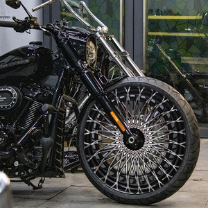 <span class=keywords><strong>Rueda</strong></span> de Motocicleta de 18 Pulgadas, <span class=keywords><strong>Ancha</strong></span> y Reforzada, Llanta Ultra <span class=keywords><strong>Ancha</strong></span> de Aleación de Aluminio Forjado para Softail Breaker/Fat - Product Image 4