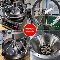 Friteuse à riz intelligente de fabrication industrielle, machine à faire sauter les aliments automatiquement pour les cantines scolaires