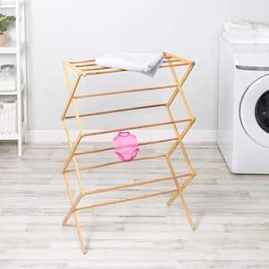 Étagère à <span class=keywords><strong>linge</strong></span> en <span class=keywords><strong>bois</strong></span> de qualité supérieure pliable étagère de séchage du <span class=keywords><strong>linge</strong></span> autoportante serviettes et <span class=keywords><strong>linge</strong></span> de maison étendoir à <span class=keywords><strong>linge</strong></span> réglable en hauteur - Product Image 1