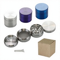 Broyeurs à herbes en alliage de zinc métallique avec logo personnalisé XY GLASS, vente en gros, broyeurs à herbes à 4 couches, accessoires pour fumer
