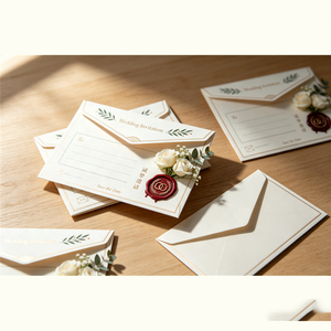 Personalized Gold Foil Stamping Wallet Envelopes for Wedding Invitation Business Letters Paper Gift Packaging <b>Office</b> <b>Supplies</b> - Product Image 2