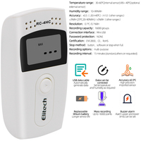 Probador Digital de humedad y temperatura NTC, Mini registrador de datos con USB incorporado, RC-4HC