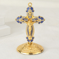 Catholique Jésus Croix Crucifix Creative Métal Croix Crucifix Catholique Jésus Décorations De Desktop Ornements Maison Métal Artisanat