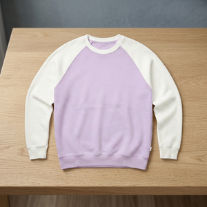 Pull à manches longues en coton 100% tricoté à col rond et manches raglan pour homme, couleur unie, coupe classique, vêtements décontractés pour l'automne - Product Image 4