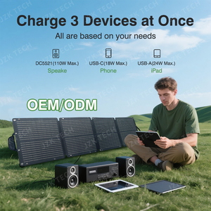 <b>Solar</b> Portable 110W <b>Solar</b> Folding Bags <b>Foldable</b> <b>Solar</b> <b>Panels</b> Camping Sustainable Energy Fotovoltaic <b>Solar</b> JZK-G110-4 <b>Solar</b> <b>Panel</b> - Product Image 5