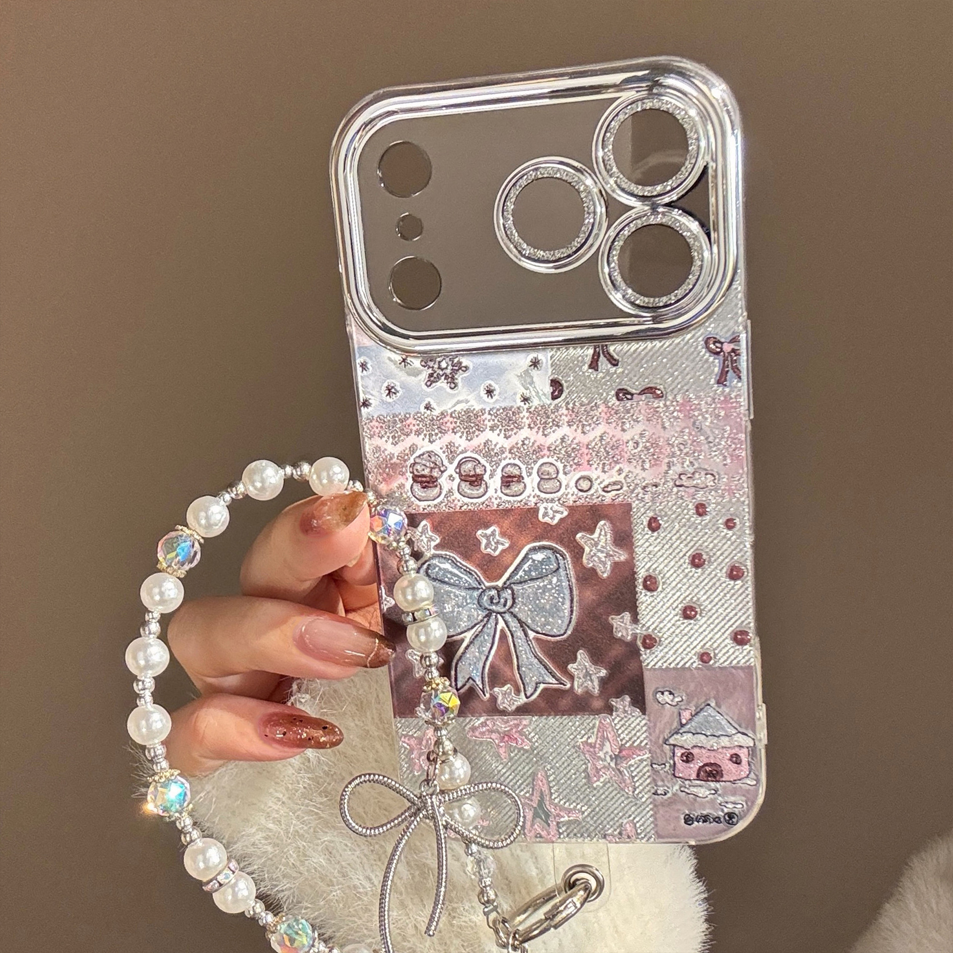 Liusha Blue Snow House Silver Pearl Bracelet