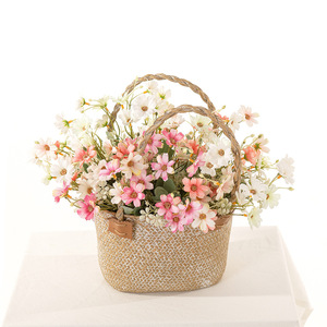 Nouvelle conception de fleurs artificielles populaires, bouquet de cinq petites fleurs sauvages, décoration de mariage, décoration de bureau à domicile, décoration de fête de jardin - Product Image 1