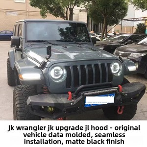 Cofano Motore in Acciaio Argentato per Jeep Wrangler JK 07-25, Modifica Hellcat Avenger <span class=keywords><strong>10</strong></span>° Anniversario, Parti Esterne - Product Image 4