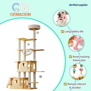2026 C&Q OEM Chine Arbre à chat avec cadre, jouet interactif intelligent et automatique en sisal, motif queue de souris et dessin animé, pour l'entraînement des chats et chiens - Product Image 1
