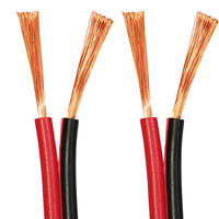 Fil électrique flexible RVB 0,3 0,5 0,75 1,5 MM 2 conducteurs, fil électrique plat en cuivre isolé en PVC
