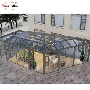 Vente directe d'usine Villa résidentielle Hôtel Terrasse Solarium Véranda Serre Ensemble Serre en aluminium et verre Véranda - Product Image 3