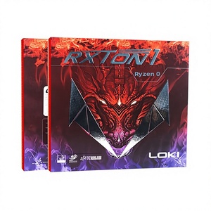 Caoutchouc de ping-pong Thor, caoutchouc inversé haute élasticité, série Rui Long 1, <span class=keywords><strong>film</strong></span> bicolore rouge/noir, pour attaque rapide lisse/loop. - Product Image 1