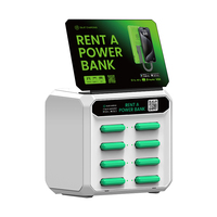 Borne de Recharge Libre-Service 8 Emplacements avec Affichage, Location de Power Banks, Station de Recharge Rapide pour Téléphones Mobiles