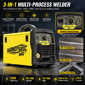 เครื่องเชื่อม ESAB HandyArc <span class=keywords><strong>MIG</strong></span> 168i 160A 220V <span class=keywords><strong>3</strong></span> in <span class=keywords><strong>1</strong></span> <span class=keywords><strong>MIG</strong></span> MAG MMA แบบพกพา น้ำหนัก 10.2 กก. สำหรับซ่อมรถยนต์ งาน DIY และงานโลหะ - Product Image 4