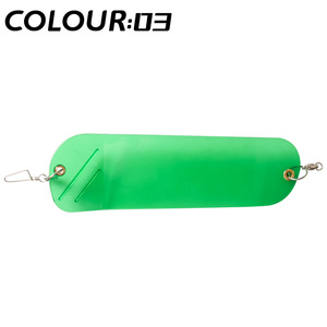 Flotador de señuelos para pesca en aguas medianas, tabla de buceo de plástico para pesca en mar, accesorio para señuelos de agua salada, blanco electrochapado con verde - Product Image 4