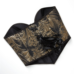 Sous-vêtements sculptants pour femme, sans bretelles, imprimé doré, avec effet gainant et respirant, style bustier sexy - Product Image 5