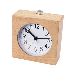 Reloj Despertador Luminoso Creativo Redondo de Madera de Haya, Reloj de Madera Simple para Personas Perezosas, Reloj de Oficina y Dormitorio con Función de Repetición, Regalo Retro de Moda - Product Image 6