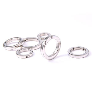 Boucle à ressort ouverte et plate en acier inoxydable pour bricolage Sac à bagages en acier au titane Accessoires de quincaillerie Bracelet Collier Crochets pour bijoux - Product Image 1
