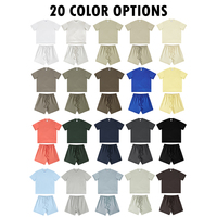 Ensemble T-shirt et short personnalisés brodés – Coton d'été, sport, football, streetwear, survêtement ample pour hommes