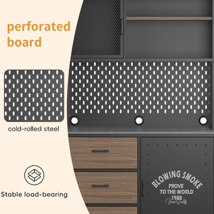 פלדה מודרנית ידידותית לסביבה אוכל ארון מטבח מטבח מיקרוגל לעמוד יחידת בר קפה בר סלון ריהוט מגורים - Product Image 6