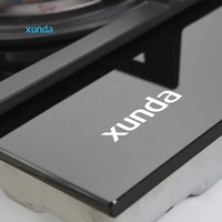 Xunda Major Appareils de cuisine Table de cuisson à gaz en verre trempé 6 brûleurs Cuisinière à gaz intégrée pour camping-car et hôtel