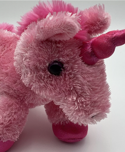 Peluche Licorne Rose Personnalisée Ultra Douce avec Rembourrage en Coton PP, Anti-Stress et Finition Lavée - Product Image 4