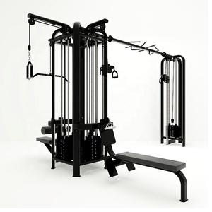 Appareil de fitness professionnel commercial multifonction 5 stations, équipement de musculation à charge par pignon, 5 stations, 5 empilages, Jungle Gym HY - Product Image 2