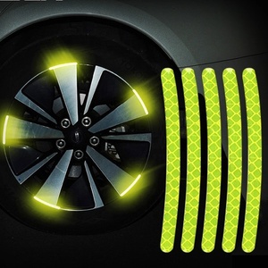 Pegatinas reflectantes Q-12 para <span class=keywords><strong>llantas</strong></span> de <span class=keywords><strong>coche</strong></span> y motocicleta, calcomanías de seguridad nocturna para cubos de rueda, cinta reflectante para <span class=keywords><strong>llantas</strong></span>. - Product Image 2