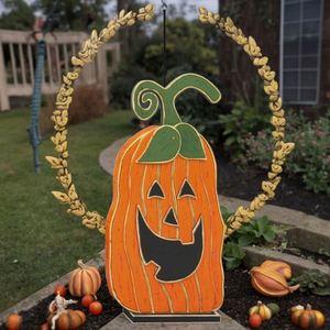 Décorations de jardin en forme de citrouille en bois pour Halloween, décorations de citrouille amusantes - Product Image 5