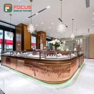 Modern Jewelry Retail Fixtures Polished Surface Boutique Space Glass Showcase - Product Image 6
