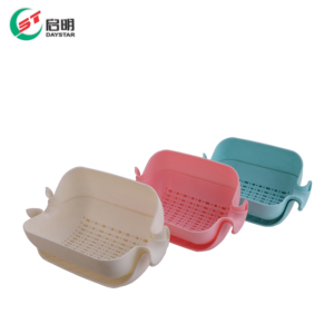 2 Layer <b>Plastic</b> <b>Basket</b> PP Injection Molded Storage Organizer Durable Double Layer Household Fruit Vegetable <b>Basket</b> - Product Image 4